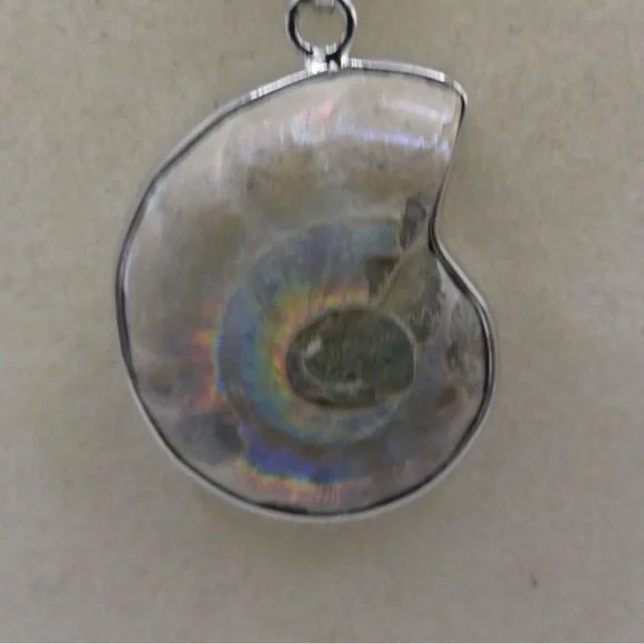 Aura Ammonite Pendant on Adjustable Rope - Picture 4 of 7